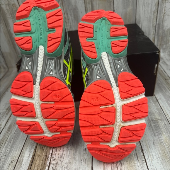 Asics Women Gel-Pulse 7 T5F6Q Gray Yellow Mint Running Sneakers Size 7 - Picture 7 of 9